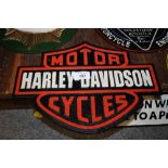 ***A CAST HARLEY DAVIDSON MOTORCYCLES PLAQUE