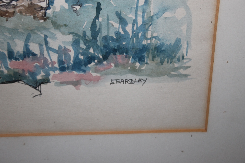 ENID MARY EARDLEY. Cottages in a hilly landscape, County Donegal, Ireland, see exhibition label - Image 3 of 4