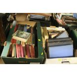 THREE BOXES OF BOOKS TO INCLUDE QUEEN MARY'S GRAMMAR SCHOOL WALSALL 1554-1954, AND MORE BLACK COUNT