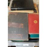 A BOX OF ASSORTED BOOKS TO INCLUDE BIBLES