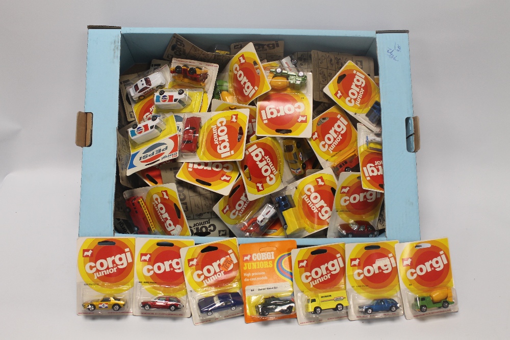 A COLLECTION OF APPROXIMATELY SEVENTY CARDED 1970'S CORGI JUNIORS, together with approximately forty