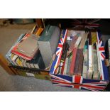 TWO TRAYS OF VINTAGE BOOKS TO INCLUDE ENID BLYTON, 1930S PIP AND SQUEAK ANNUALS ETC