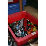 A BOX OF ASSORTED TOY CARS TO INCLUDE CORGI EXAMPLES