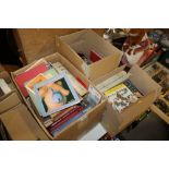 THREE BOXES OF ASSORTED BOOKS, MAGAZINES ETC TO INCLUDE SCIENTIFIC INTEREST, BOOK OF LIFE