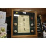 THREE GOLFING INTEREST CASED DISPLAYS TO IN THE HISTORY OF THE GOLF BOWL