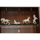 FOUR SPIRIT HORSE FIGURES BY BOTH ROYAL DOULTON AND BESWICK