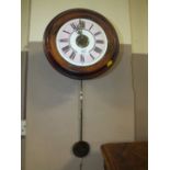 A MAHOGANY CASED POSTMANS CLOCK