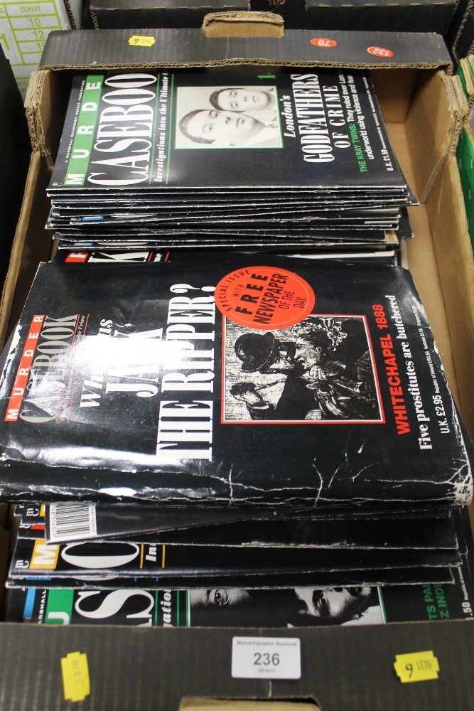 A BOX OF MURDER CASE BOOKS