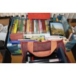 A BOX AND A BAG OF TOPOGRAPHICAL, TRAVEL AND WAR INTEREST BOOKS