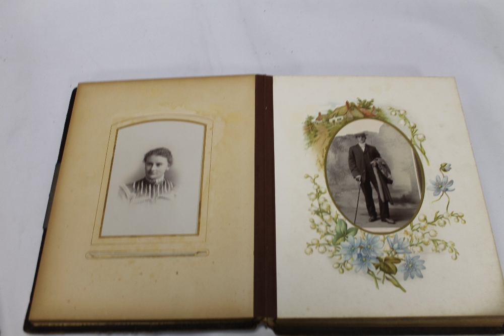 TWO VICTORIAN PHOTOGRAPH ALBUMS, TO INCLUDE CARTE DE VISITE - Image 3 of 4