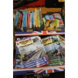 TWO BOXES OF ASSORTED RAILWAY BOOKS AND MAGAZINES