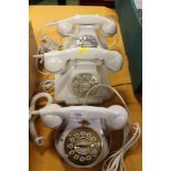 THREE ASSORTED TELEPHONES, TO INCLUDE ROYAL ALBERT OLD COUNTRY ROSES