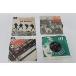 A SELECTION OF FOUR 7" VINYL RECORDS, TO INCLUDE THE BEATLES "TWIST AND SHOUT", THE BEATLES "(NO