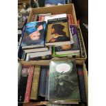 TWO BOXES OF CLASSICAL LITERATURE, AND A BOX OF BIOGRAPHIES, TO INCLUDE TWO SIGNED