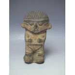 A 15TH CENTURY SOUTH AMERICAN FOLK ART STONE FIGURE, previously from the collection of Dr. Wilkinso