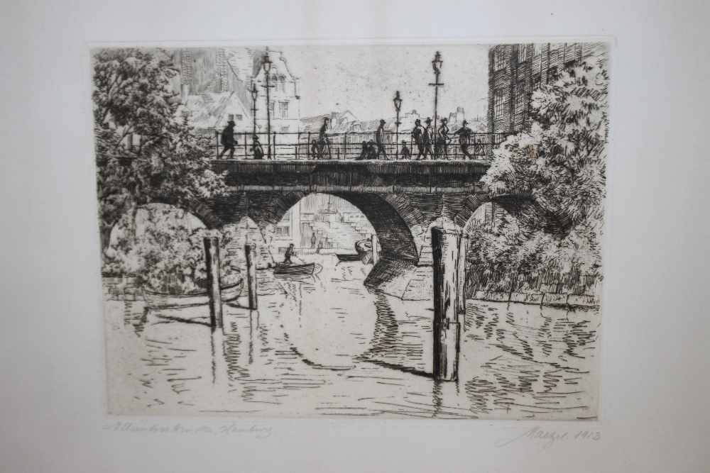 FIVE VARIOUS ETCHINGS TO INCLUDE W. BENISON, John Nisbet, A Watson Turnbull, etc., mostly signed in - Image 4 of 10