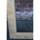 A 19TH CENTURY PLAIN GILTWOOD PICTURE FRAME, rebate 146 x 210 cm