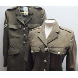 A BRITISH ARMY NO. 2 DRESS MANS ROYAL ARTILLERY UNIFORM JACKET, chest 100 cms, together with a Brit