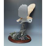 A BORDER FINE ARTS 'SILENT WINGS' FIGURE ON PLINTH BY RICHARD ROBERTS, limited edition number 64 of