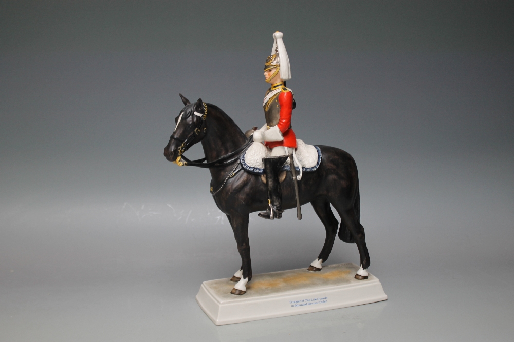 A GOEBEL TROOPER OF THE LIFE GUARDS IN MOUNTED REVIEW ORDER, signed 'Bochmann' to the base, A/F, H - Image 2 of 8