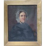 A LATE 19TH / EARLY 20TH PORTRAIT STUDY OF GERTRUD RIGGENBACH, see verso, indistinctly signed and d