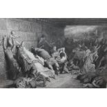 AFTER GUSTAVE DORE - THE HOUSE OF CAIAPHAS, engraved by Louis Godfrey, circa 1890-1900, framed and