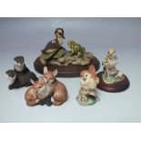 A COLLECTION OF BORDER FINE ARTS ANIMAL FIGURES, comprising 'Baby Lapwing' WB68, 'Baby Wren' WB63,