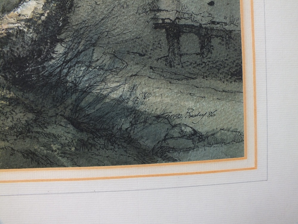 GEORGE BUSBY (1926 - 2005). Lakeland landscape with farmstead 'Lower Lorton, Cumbria', see label v - Image 3 of 8