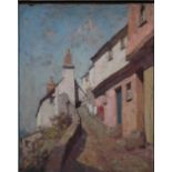 GYRTH RUSSELL (1892 - 1970). 'Fishermen's cottage, Mevagissey', see label verso, signed lower righ