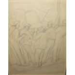 CIRCLE OF FRANK BRANGWYN (1867 - 1956). A collection of figurative studies, pencil, unsigned, one