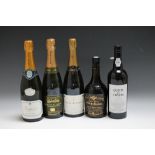 A SELECTION OF DRINKS CONSISTING OF 1 BOTTLE OF OUDINOT CHAMPAGNE, 1 bottle of Wine Society Creme