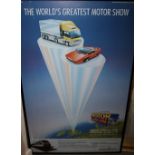 A RAILWAY POSTER 'THE WORLDS GREATEST MOTOR SHOW' INTERCITY, framed and glazed, 100 x 61 cm¦