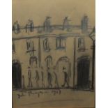 JOHN THOMPSON (1924-2011). 'Glossop 1969', signed, pencil, framed and glazed, 20.5 x 16 cm