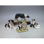 A COLLECTION OF BORDER FINE ARTS DOG FIGURES, comprising 'Collie' PG08, Not Far to Go' B166, 'Futur