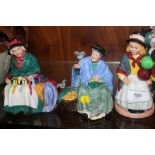 THREE ROYAL DOULTON LADIES, 'BALLOON GIRL', 'SILKS AND RIBBONS' AND 'TUPPENCE A BAG'