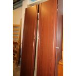 A LARGE MODERN DOUBLE WARDROBE