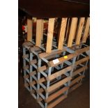 THREE VINTAGE WINE RACKS