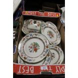 A TRAY OF COPELAND SPODE CHINESE ROSE TEA AND DINNER WARE