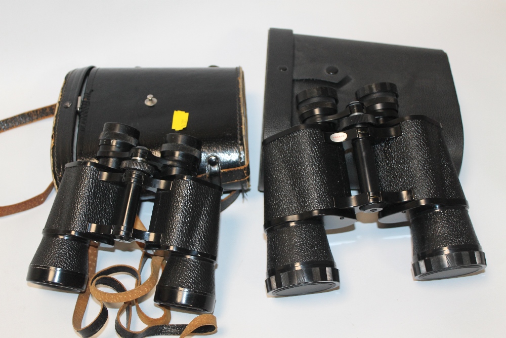 TWO CASED SETS OF BINOCULARS