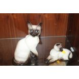 TWO BESWICK SIAMESE CATS