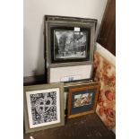 A QUANTITY OF PICTURES AND PRINTS TO INCLUDE OILS, PHOTOGRAPHS, ETC