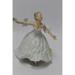 A WALLENDORFER PORZELLAN CERAMIC FIGURE OF A BALLERINA A/F