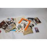 A QUANTITY OF ASSORTED EPHEMERA TO INCLUDE SOME SIGNED EXAMPLES