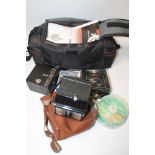 A QUANTITY OF ASSORTED CAMERAS AND ACCESSORIES