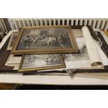A QUANTITY OF ASSORTED ENGRAVINGS AND PRINTS MANY A/F
