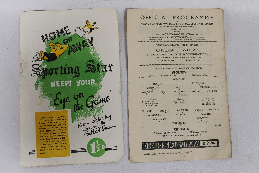 A COLLECTION OF FOOTBALL PROGRAMMES, to include Manchester United v Wolverhampton Wanderers 30/11/1 - Image 2 of 5