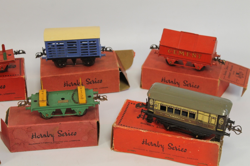 A BOXED HORNBY SERIES "0" GAUGE ROLLING STOCK, to include Pullman coach No. 1 x2 a No. 1 Milk traff - Image 3 of 3