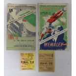 A 1947 F.A. CUP PROGRAMME (BURNLEY V CHARLTON), together with a 1948 cup final programme (Blackpool