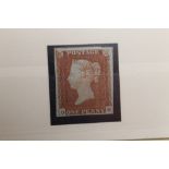 STAMPS - GB. 1841 1d red 4 margins, fine mint