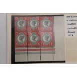 STAMPS - G.B. S.G. 206 1887 JUBILEE UK/M block of six corner marginal with Jubilee lines